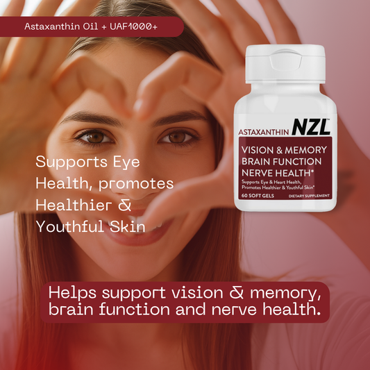 Astaxanthin NZL Supports Heart, Eye & Brain Health, Anti-Aging Skincare & Cellular Protection, 12mg Astaxanthin per Serve, 60 SOFTGELS