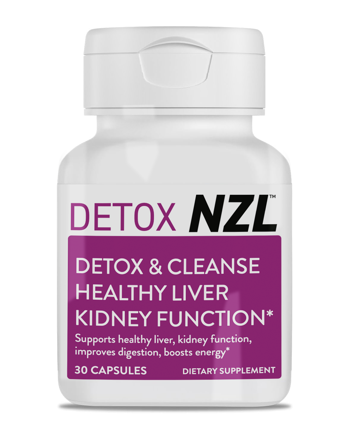 Detox NZL for Healthy Liver & Kidney Functions, Boosts Energy, 30 capsules