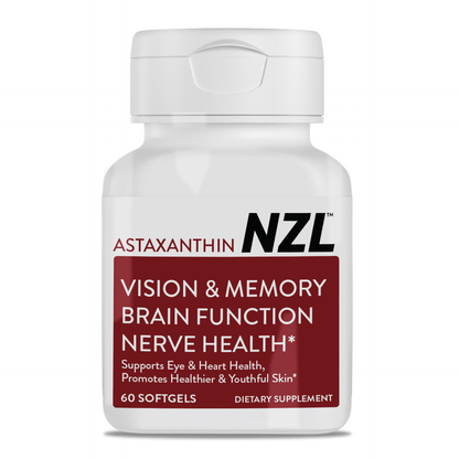 Astaxanthin NZL Supports Heart, Eye & Brain Health, Anti-Aging Skincare & Cellular Protection, 12mg Astaxanthin per Serve, 60 SOFTGELS