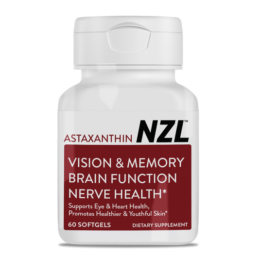 Astaxanthin NZL Supports Heart, Eye & Brain Health, Anti-Aging Skincare & Cellular Protection, 12mg Astaxanthin per Serve, 60 SOFTGELS