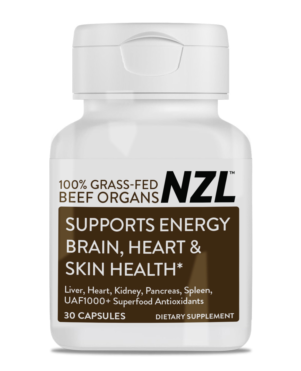 100% Grass-Fed Beef Organs NZL 30, Supports Energy, Brain, Heart & Skin Health, Liver, Heart, Kidney, Pancreas, Spleen, UAF1000+ Super Antioxidants