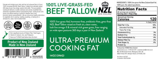 100% Live-Grass-Fed Beef Tallow NZL