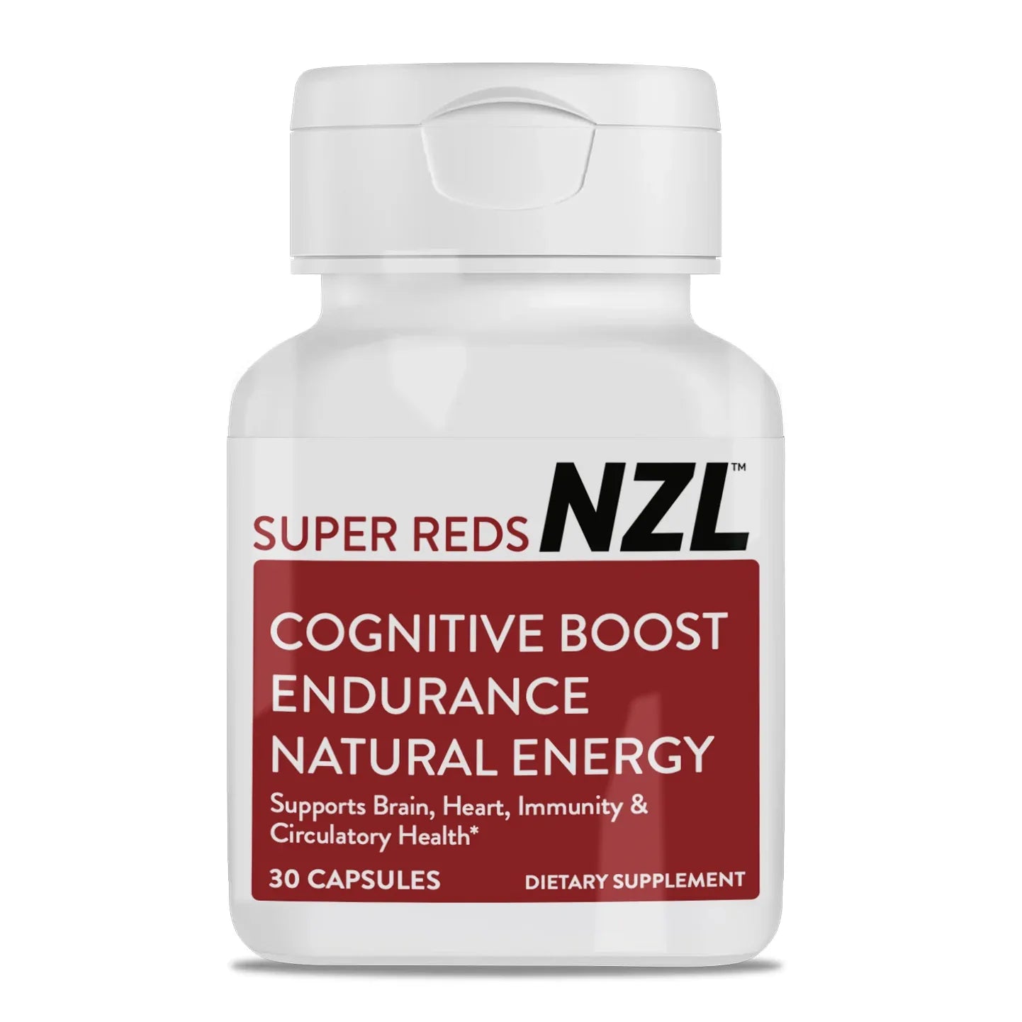 Cápsulas NZL Super Reds, superalimento energético totalmente natural de Nueva Zelanda, frutas rojas, verduras y remolacha esenciales, antioxidantes, enzimas, suplementos energéticos, 30 cápsulas 