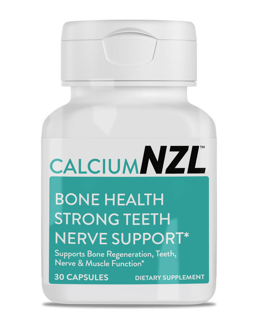 NZL Calcium Plus, New Zealand Natural Raw Calcium Supplement for Bones, Teeth, Gut Health, & Cardiovascular Support, Phosphorus, Magnesium, Collagen, Selenium, 30 Capsules