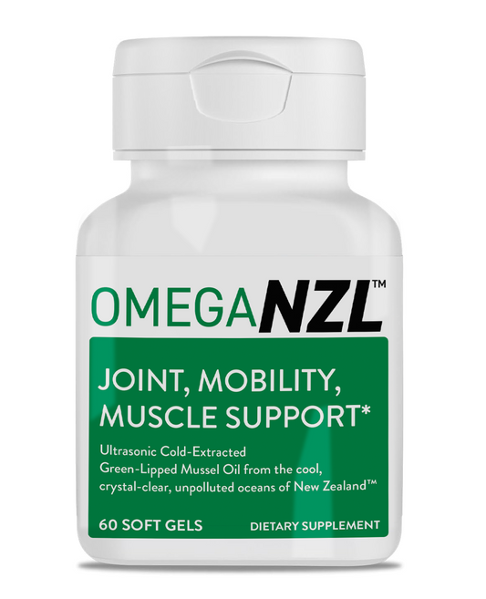 OmegaNZL Natural Joint Pain Relief Supplement, Green Lipped Mussel Oil,  60 Capsules